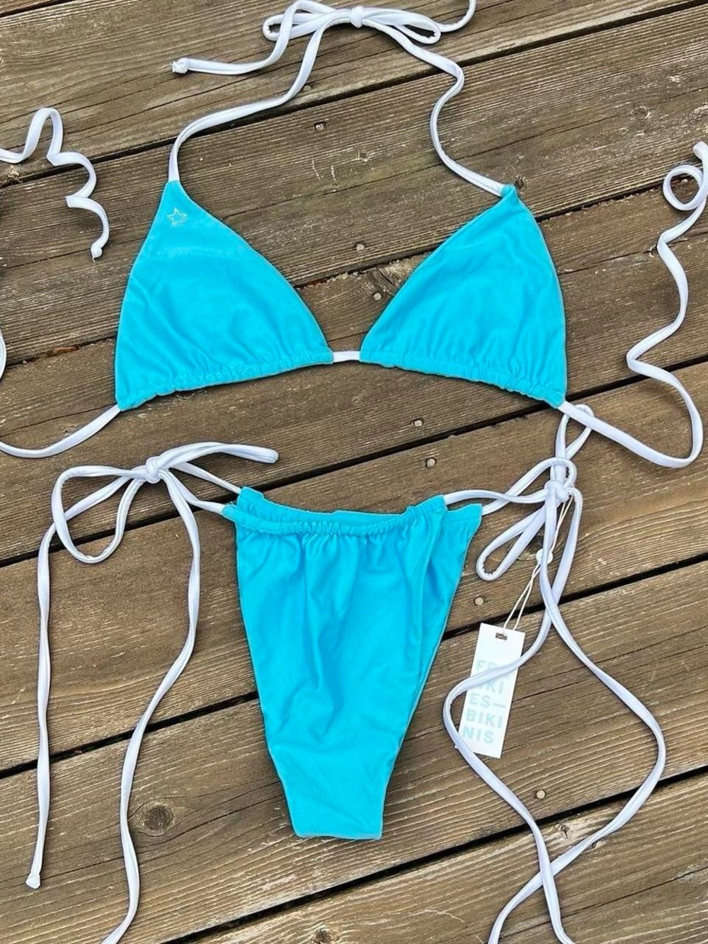 NWT’s Frankie’s Bikini Tia Shine String Bikini Set
